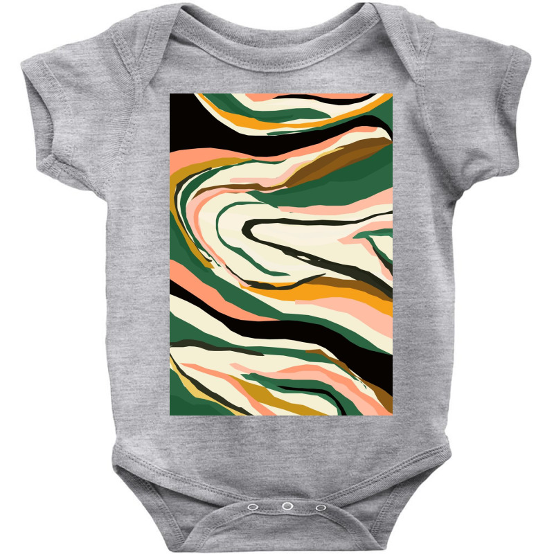 Modern Contemporer Digital Abstract Painting In Colors Baby Bodysuit | Artistshot