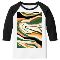 Modern Contemporer Digital Abstract Painting In Colors Youth 3/4 Sleeve | Artistshot