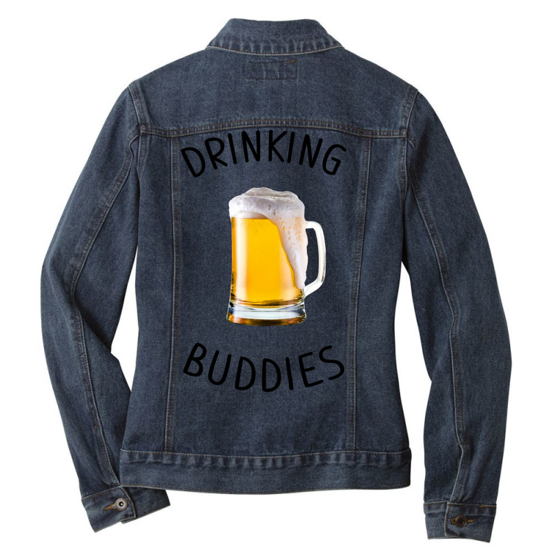 Drinking Buddies Beer Mug C Handle Ladies Denim Jacket by Artees Artwork | Artistshot