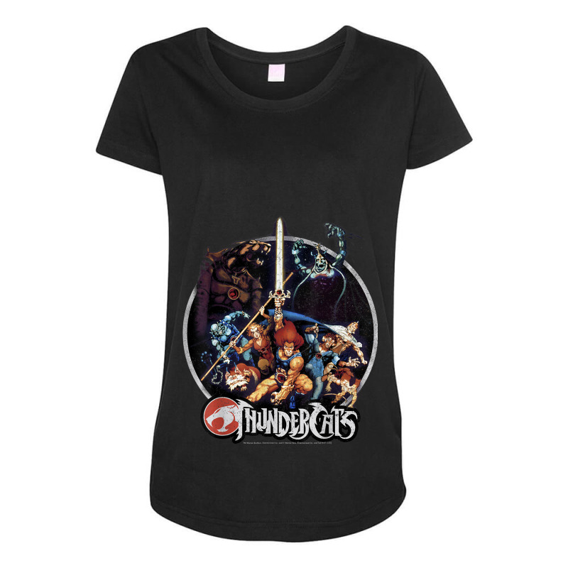 Thundercats Group Shot Vintage Circle T Shirt Maternity Scoop Neck T-shirt by Jeremy_Hutson | Artistshot