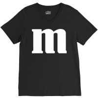 Lower Case Alphabet Matching Halloween Costume Cute Letter M T Shirt V-neck Tee | Artistshot