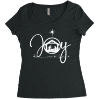 Christian Christmas Joy Jesus Nativity Scene Faith Gift T Shirt Women's Triblend Scoop T-shirt | Artistshot