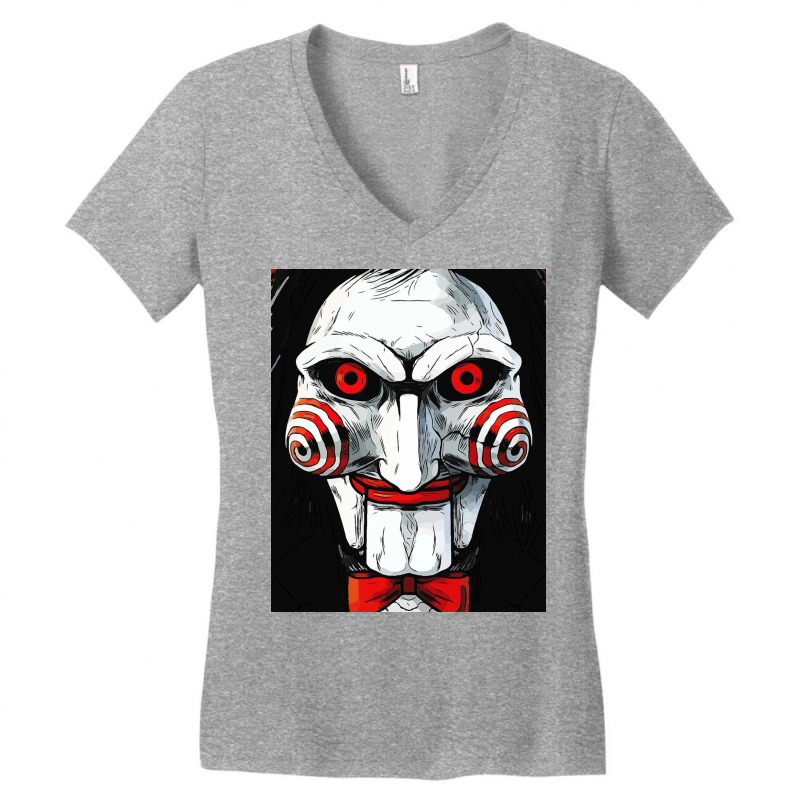 Scary Face Women's V-Neck T-Shirt by hugo chanavaro | Artistshot