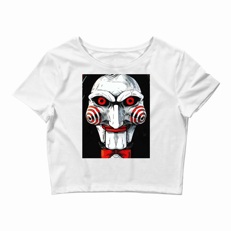 Scary Face Crop Top by hugo chanavaro | Artistshot