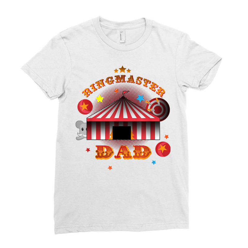 Mens Ringmaster Dad Circus Father Carnival Birthday Costume Party T Sh Ladies Fitted T-Shirt by smarrgialarc | Artistshot