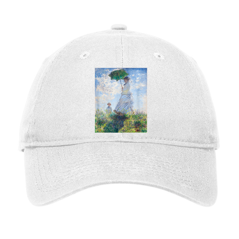 Monet's Woman With A Parasol  Modern Art Famous Painting T Shirt Adjustable Cap by koleuuwla | Artistshot