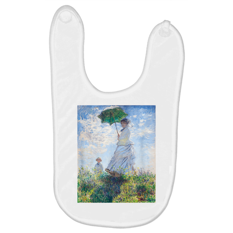 Monet's Woman With A Parasol  Modern Art Famous Painting T Shirt Baby Bibs by koleuuwla | Artistshot