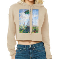 Monet's Woman With A Parasol  Modern Art Famous Painting T Shirt Cropped Hoodie | Artistshot