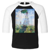 Monet's Woman With A Parasol  Modern Art Famous Painting T Shirt Toddler 3/4 Sleeve Tee | Artistshot