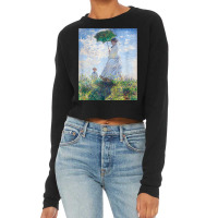 Monet's Woman With A Parasol  Modern Art Famous Painting T Shirt Cropped Sweater | Artistshot