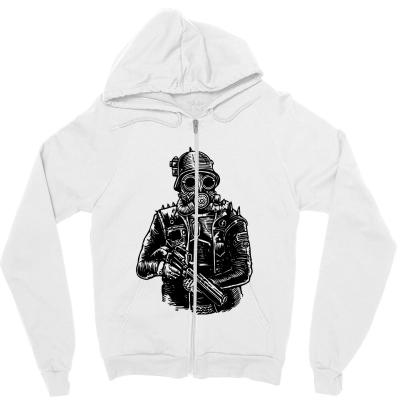 Steampunk Soldier Zipper Hoodie | Artistshot