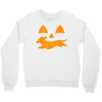 Pumpkin Eyes Dachshund Funny Halloween Jack O Lantern Dog T Shirt Crewneck Sweatshirt | Artistshot