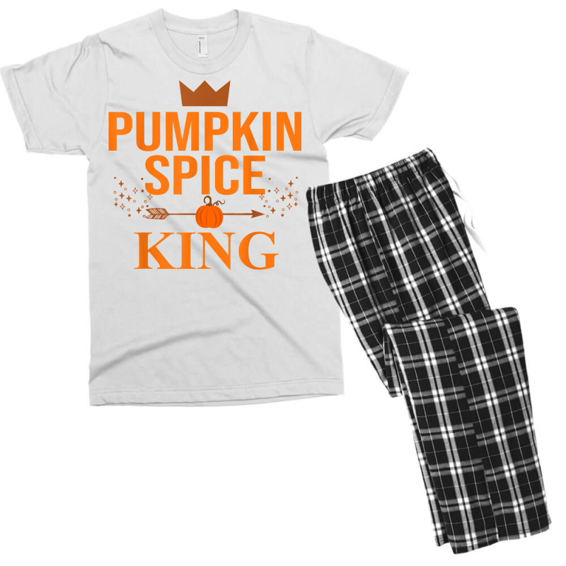 Pumpkin Spice King Coffee Lover Halloween & Thanksgiving T Shirt Men's T-shirt Pajama Set | Artistshot