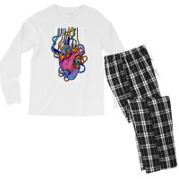 Cyborg Robot Heart Vaporwave Futuristic Cyberpunk Clothing T Shirt Men's Long Sleeve Pajama Set | Artistshot