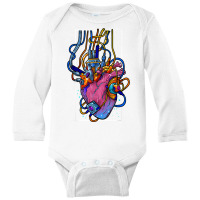 Cyborg Robot Heart Vaporwave Futuristic Cyberpunk Clothing T Shirt Long Sleeve Baby Bodysuit | Artistshot