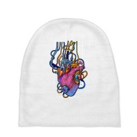 Cyborg Robot Heart Vaporwave Futuristic Cyberpunk Clothing T Shirt Baby Beanies | Artistshot