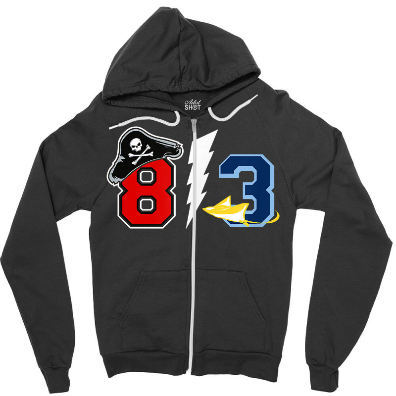 Tampa Bay Florida 813 Sports Fan Favorite Collage T Shirt Zipper Hoodie | Artistshot