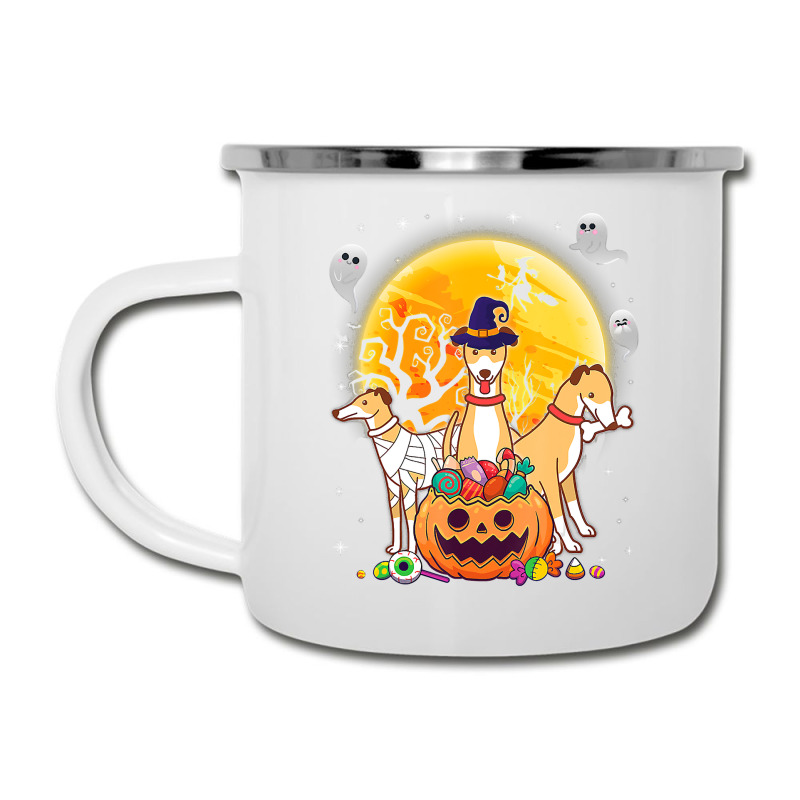 Whippets Dog Mummy Witch Moon Ghosts Happy Halloween Day 119 Camper Cup | Artistshot