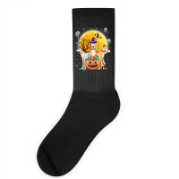 Whippets Dog Mummy Witch Moon Ghosts Happy Halloween Day 119 Socks | Artistshot