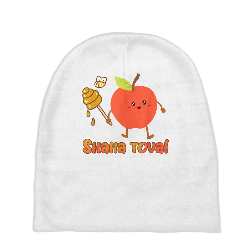 Shana Tova   Rosh Hashanah Kids Kawaii Apple And Honey T Shirt Baby Beanies | Artistshot