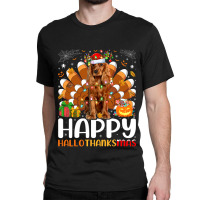 Cocker Spaniel Dog Halloween Christmas Happy Hallothanksmas Classic T-shirt | Artistshot