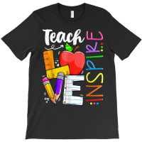 Teach Love Inspire Funny Back To School Prek Kinder Teachers T Shirt T-shirt | Artistshot