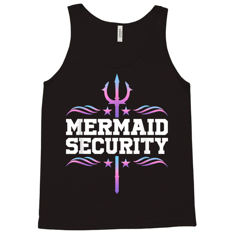 Mermaid Security Tees Mens Boys Swimmer Dad Merdad Trident T Shirt Tank Top | Artistshot