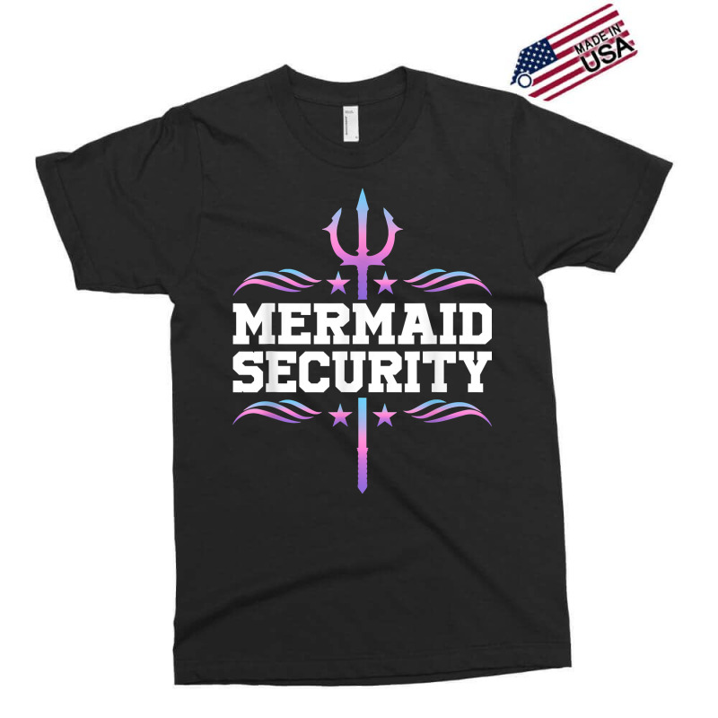 Mermaid Security Tees Mens Boys Swimmer Dad Merdad Trident T Shirt Exclusive T-shirt | Artistshot