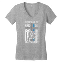 Blessed Are The Peacemakers Police Officer Blue Line Women's V-neck T-shirt | Artistshot