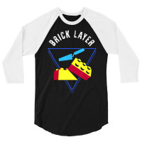 Brick Layer Big Building Blocks Engineer Toy Master Builder 3/4 Sleeve Shirt | Artistshot