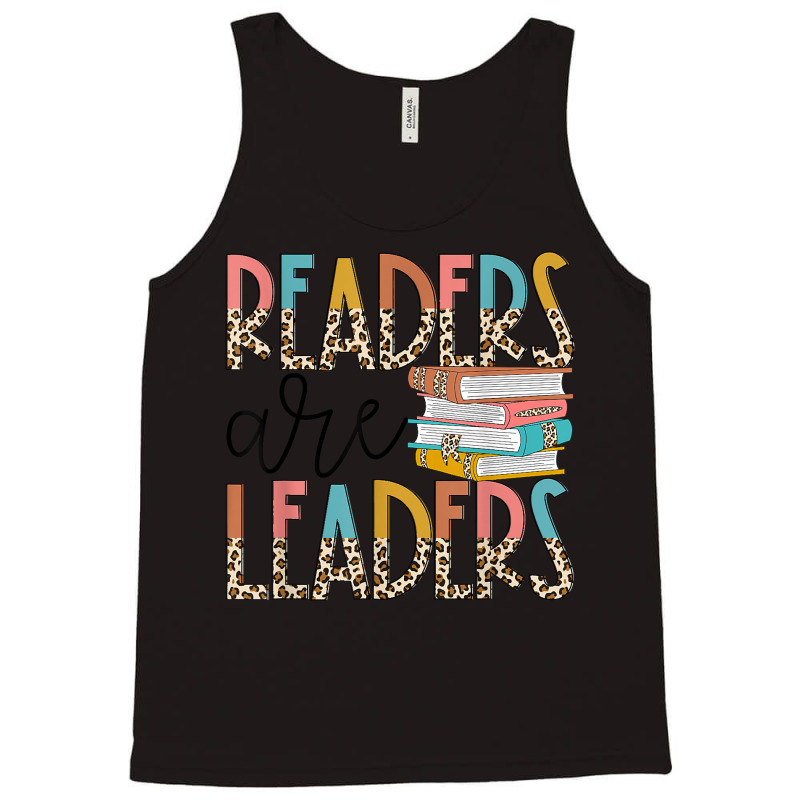 Readers Are Leaders Boho Leopard Book Lover Back To School T Shirt Tank Top | Artistshot