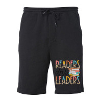 Readers Are Leaders Boho Leopard Book Lover Back To School T Shirt Fleece Short | Artistshot