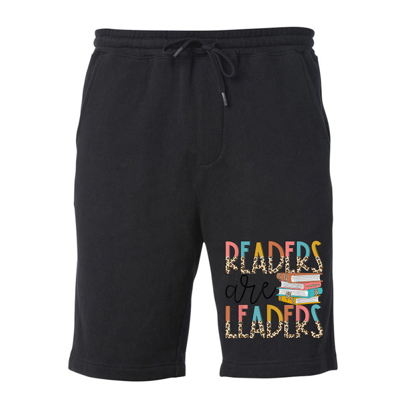 Readers Are Leaders Boho Leopard Book Lover Back To School T Shirt Fleece Short | Artistshot