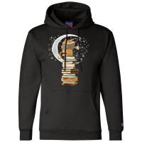 Reading By Moonlight, Books, Coffee And Cute Cat T Shirt Champion Hoodie | Artistshot