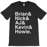 Backstreet Boys Names Helvetica Ampersand Men's T-Shirt S to 3XL 