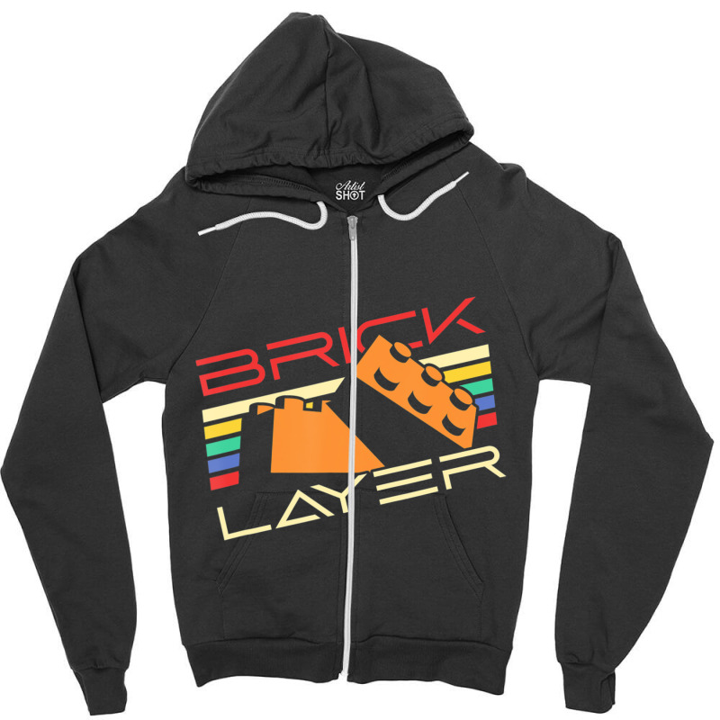 Brick Layer Master Builder Big Building Blocks Engineer Toy Zipper Hoodie | Artistshot