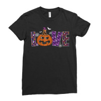 Funny Halloween Cocker Spaniel Pumpkin Love Dog Lazy Costume T Shirt Ladies Fitted T-shirt | Artistshot