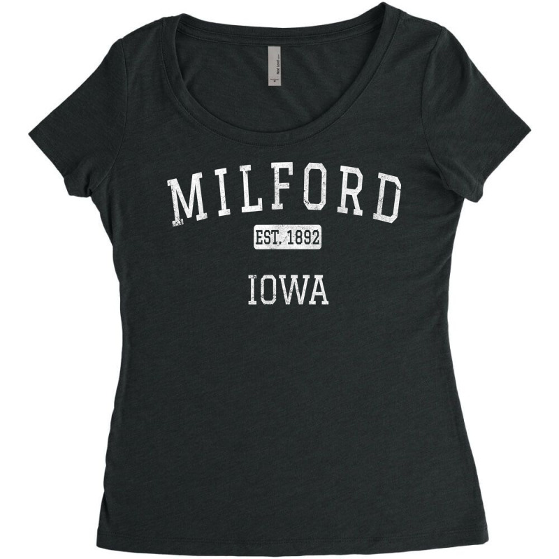 Milford Iowa Story County Ia Vintage T Shirt Women's Triblend Scoop T-shirt by roopeedwrich76 | Artistshot