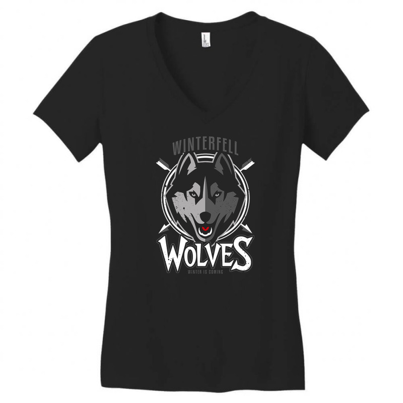 Winterfell Wolves Women's V-Neck T-Shirt by Valerie_Art | Artistshot