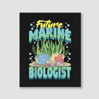 Future Marine Biologist Ocean Life Marine Biology Student Portrait Canvas Print | Artistshot