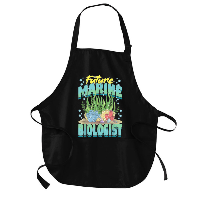 Future Marine Biologist Ocean Life Marine Biology Student Medium-length Apron | Artistshot