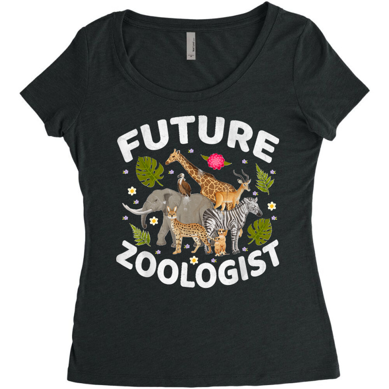 Future Zoologist Animal Zoo Safari Funny Women's Triblend Scoop T-shirt by LeonelSalas | Artistshot