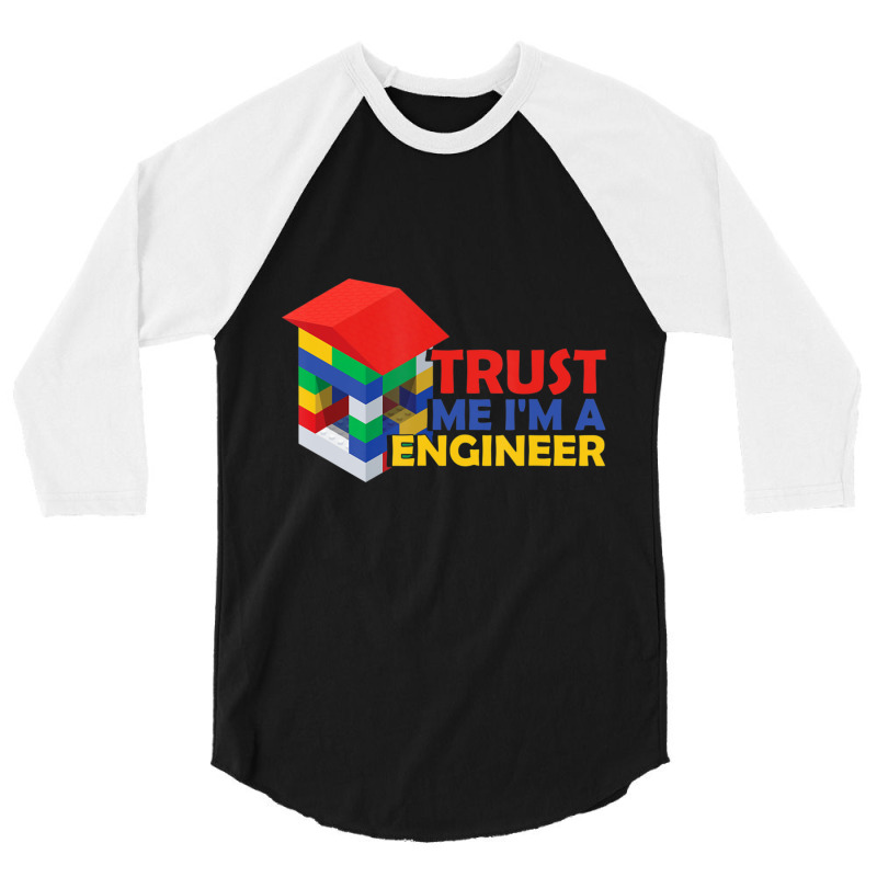 Engineer Kids Children Toy Build Builder Big Building Blocks 3/4 Sleeve Shirt | Artistshot