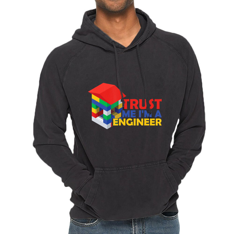 Engineer Kids Children Toy Build Builder Big Building Blocks Vintage Hoodie | Artistshot