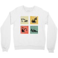 Excavator Boy Vehicles Construction Site Children Crewneck Sweatshirt | Artistshot