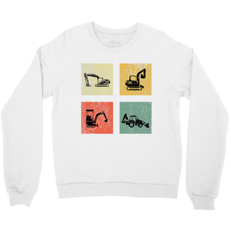 Excavator Boy Vehicles Construction Site Children Crewneck Sweatshirt by obeilerutevd | Artistshot