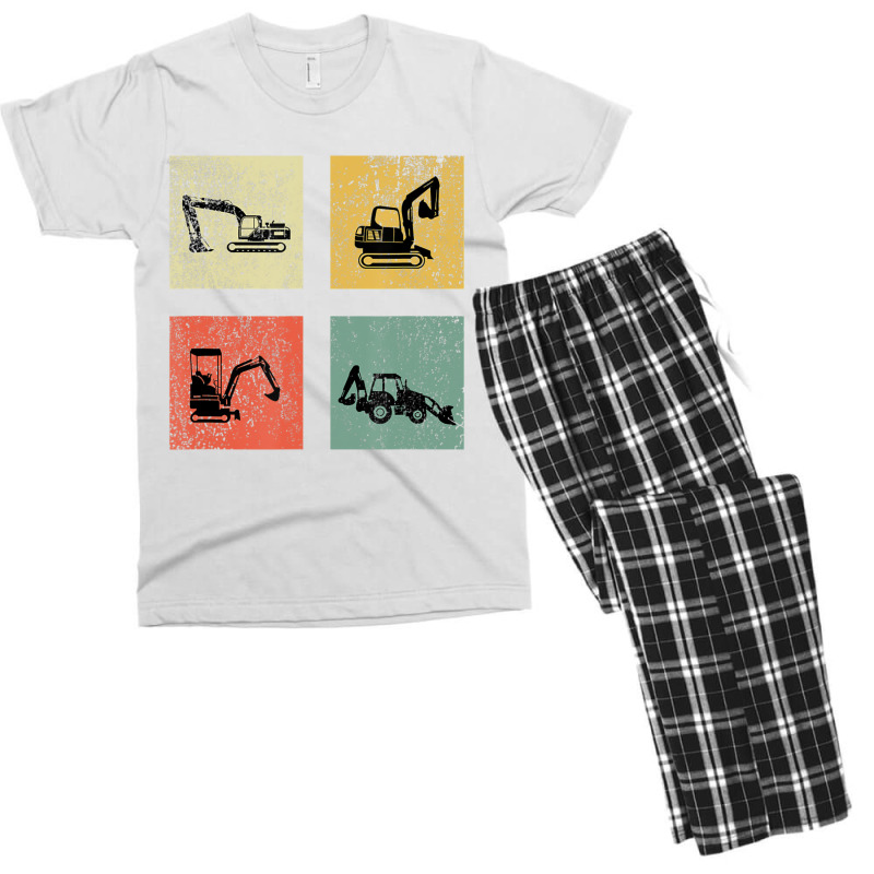 Excavator Boy Vehicles Construction Site Children Men's T-shirt Pajama Set by obeilerutevd | Artistshot