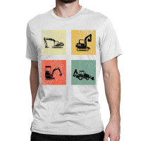 Excavator Boy Vehicles Construction Site Children Classic T-shirt | Artistshot