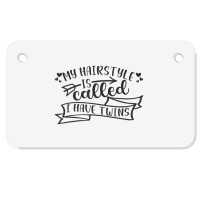 Hairstyle I Have Twins Kids Wife Children Mom Mother Mama Motorcycle License Plate | Artistshot