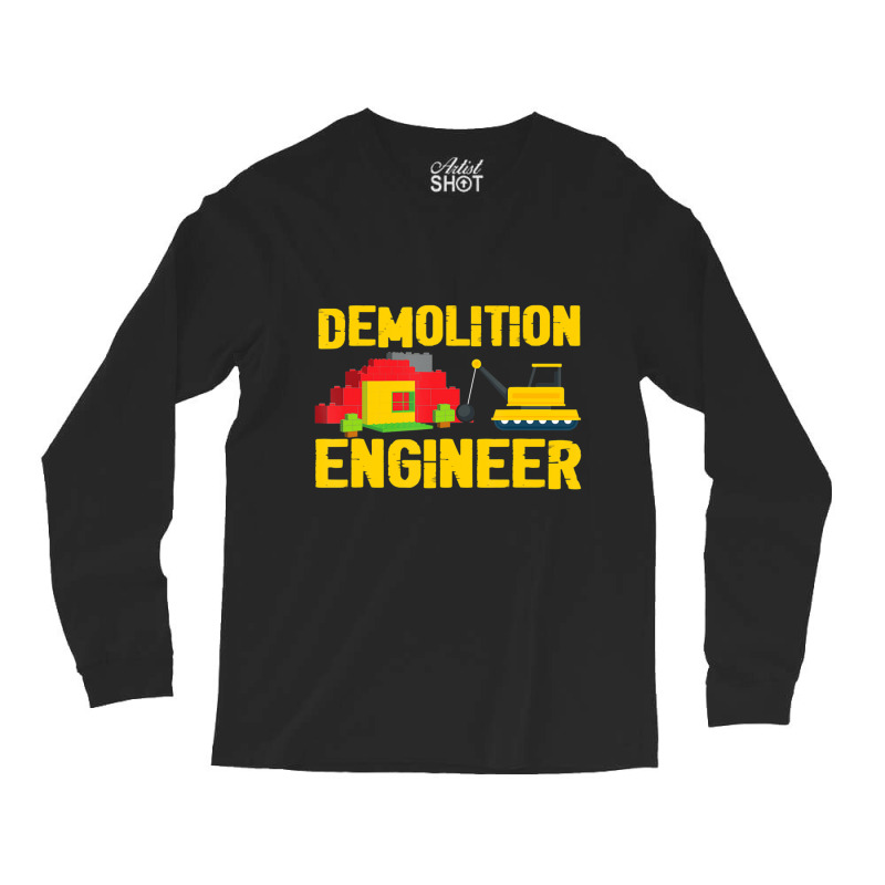 Demolition Engineer Master Builder Building Blocks Bricks Long Sleeve Shirts | Artistshot